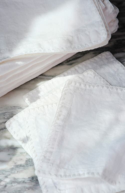 Coyuchi Olivos 4-pack Organic Linen Napkins In White