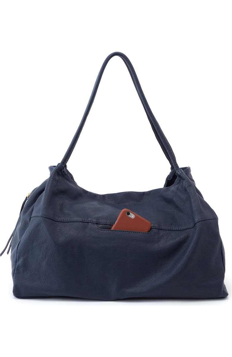 HOBO Prima Leather Shoulder Bag, Alternate, color, Navy