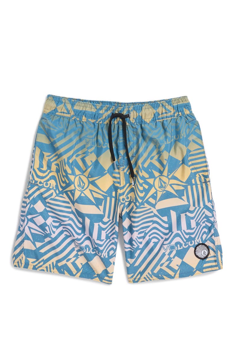 Kids' Swim Trunks, Main, color, BLUE TURQUOISE