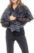 GORSKI Genuine Shearling Layered Capelet