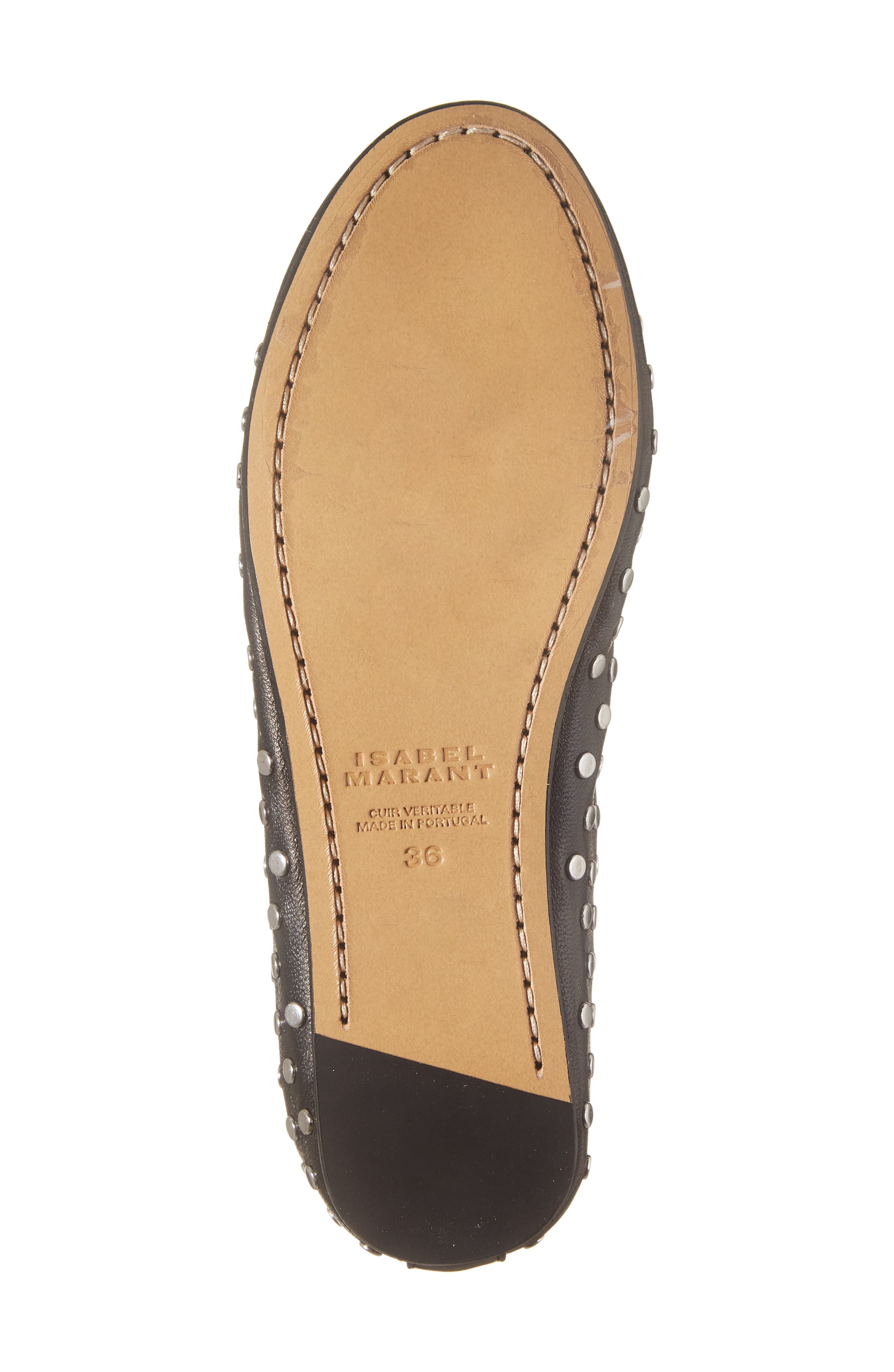 Belna Studded Ballet Flat, Alternate, color, BLACK