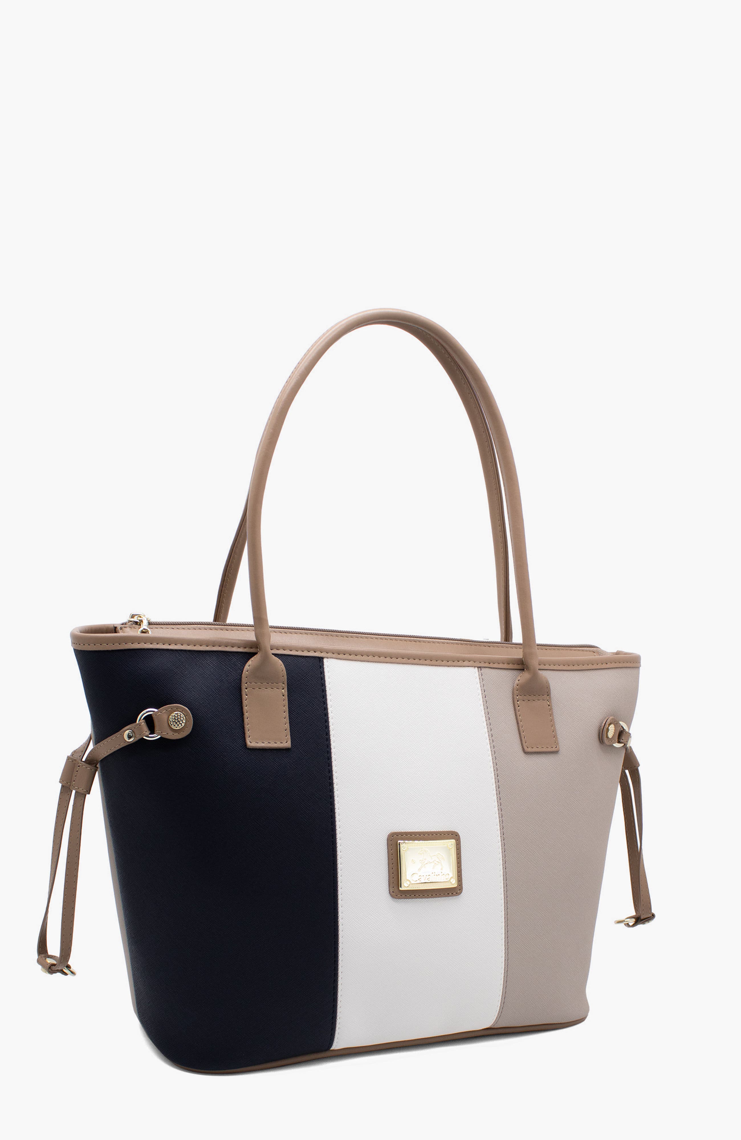 Allegro 520 Tote Bag, Alternate, color, Beige / White / Navy