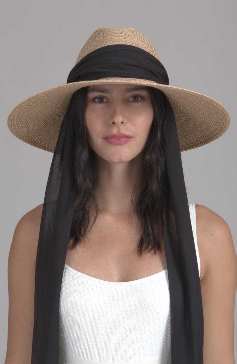 Eugenia Kim Cassidy Packable Straw Hat, Alternate, color, Sand