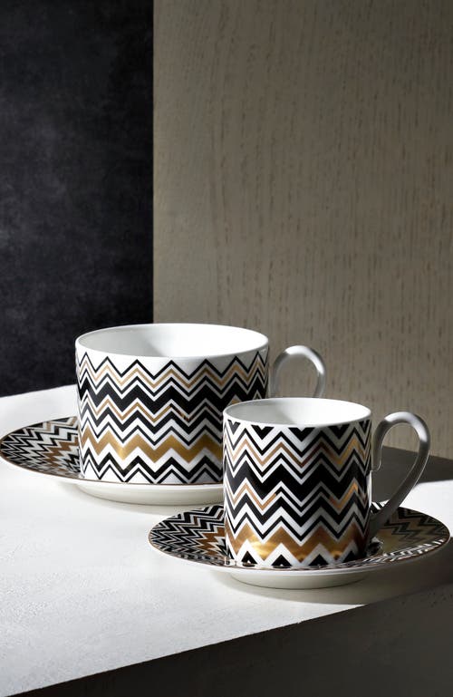 Missoni Home Tableware Coffee Cup & Saucer Zig Zag Set Of 2