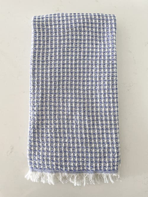 Anaya 2 Tone Turkish Cotton Waffle Bath Towel In True Pink