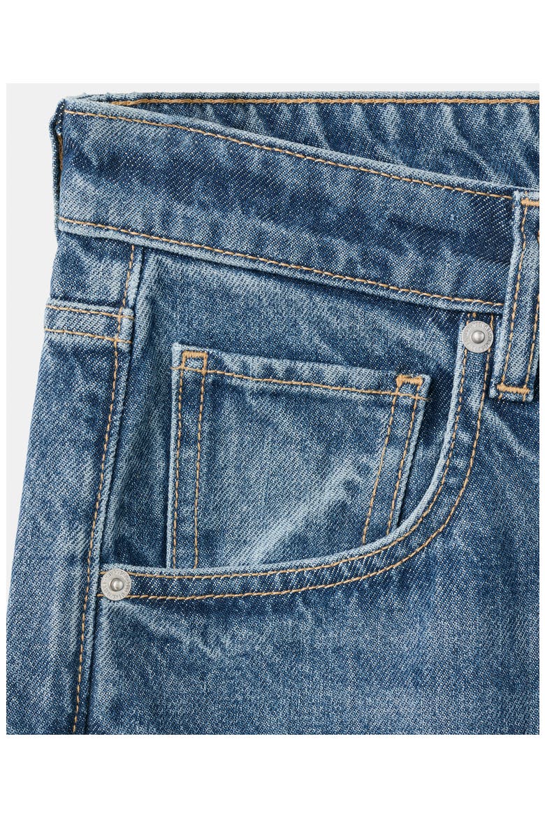 Cuffed Mid Rise Wide Leg Jeans, Alternate, color, MEDIUM BLUE