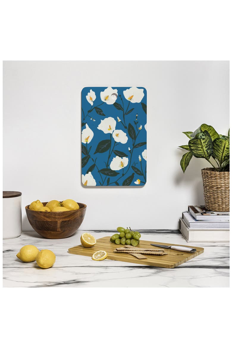 Peace Lilies Cutting Board, Alternate, color, BLUE