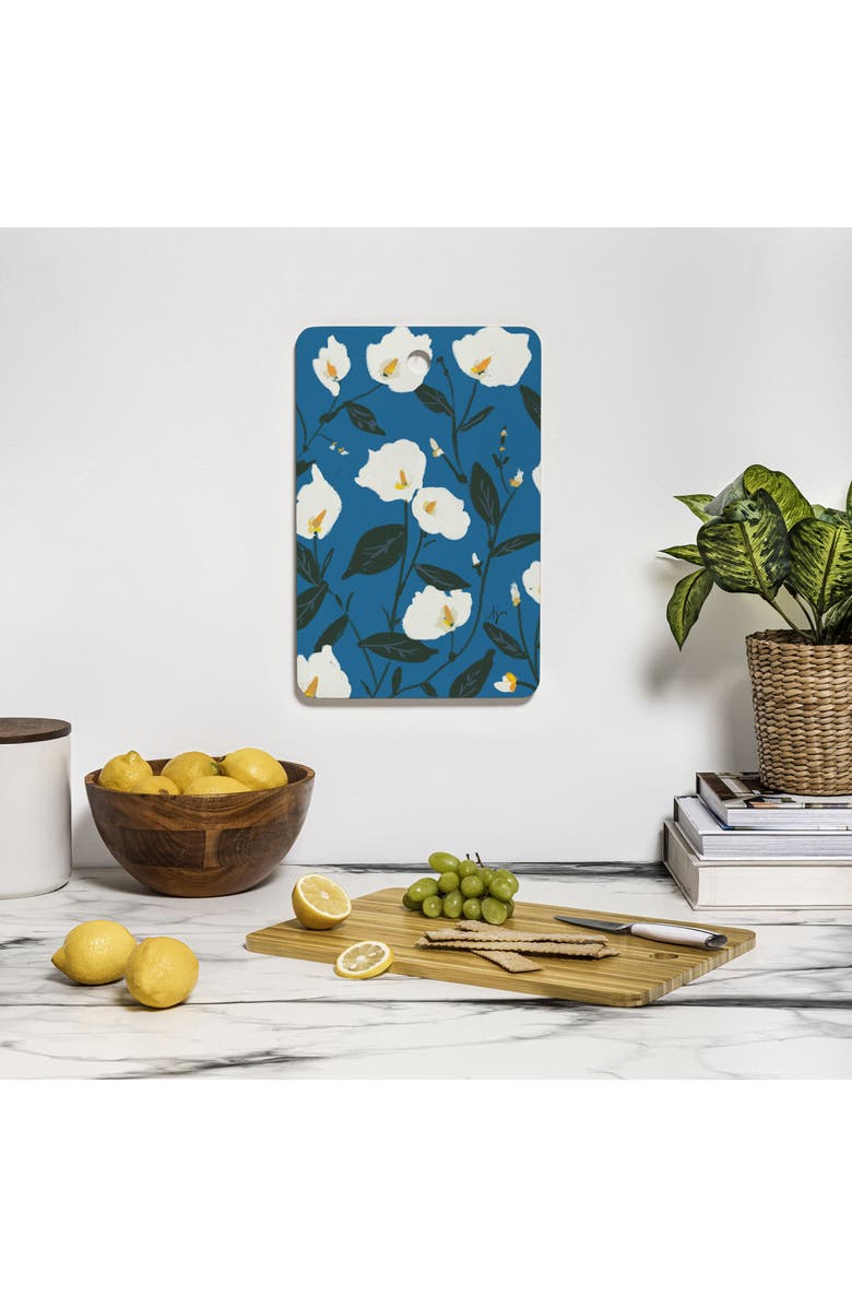 Deny Designs Peace Lilies Cutting Board, Alternate, color, Blue