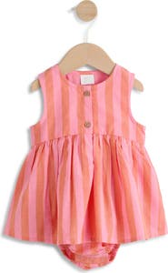 NEXT Kids' Stripe Dress & Bloomers Set