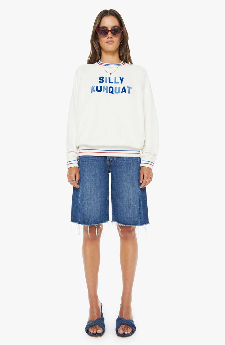 MOTHER The Big Sport Graphic Sweatshirt, Alternate, color, Silly Kumquat