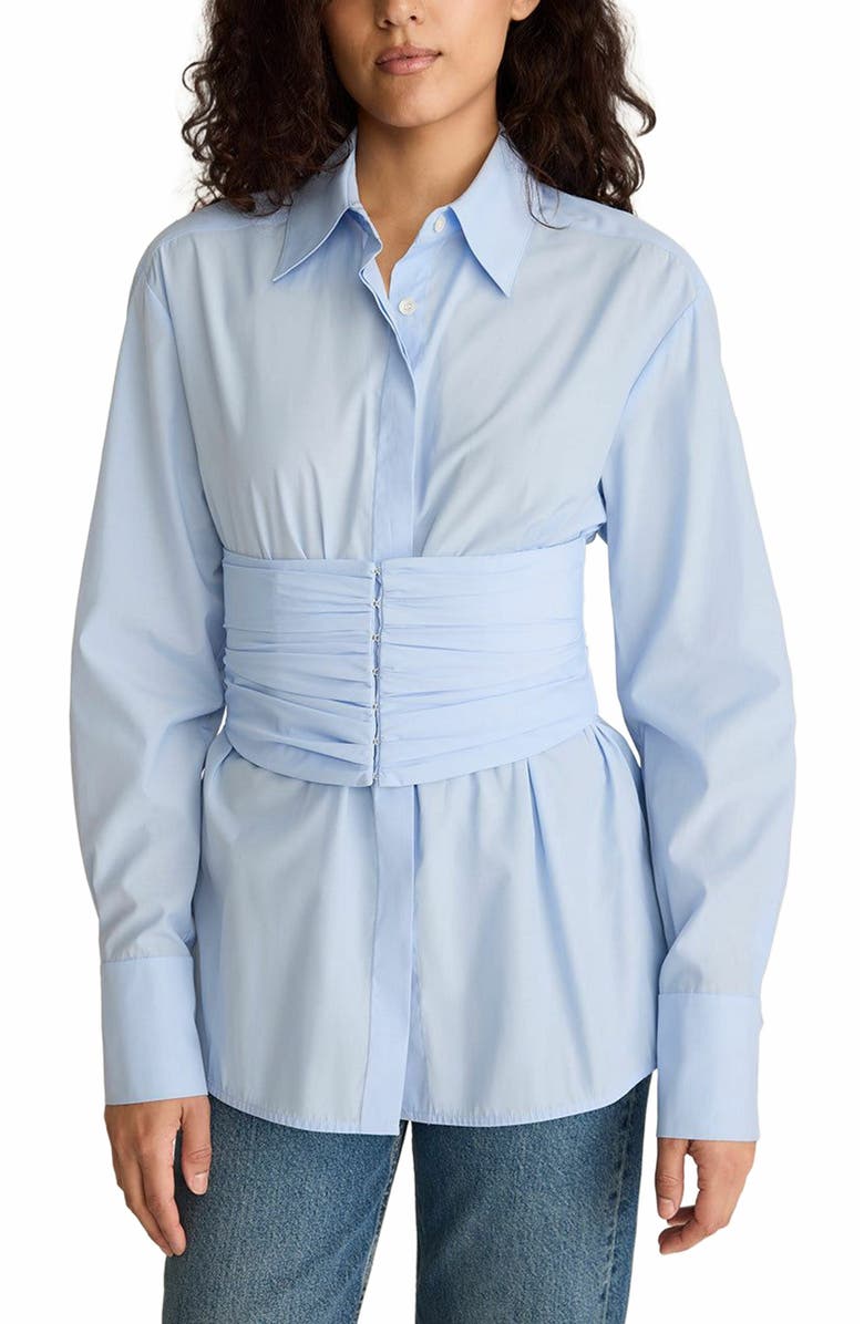 Rebecca Taylor Corseted Button Down, Alternate, color, Oxford