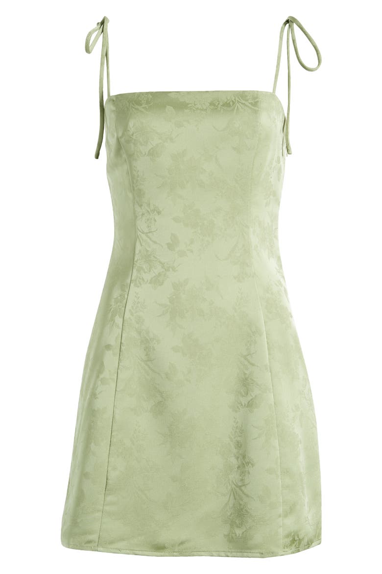 Verte Floral Jacquard Minidress, Alternate, color, GREEN