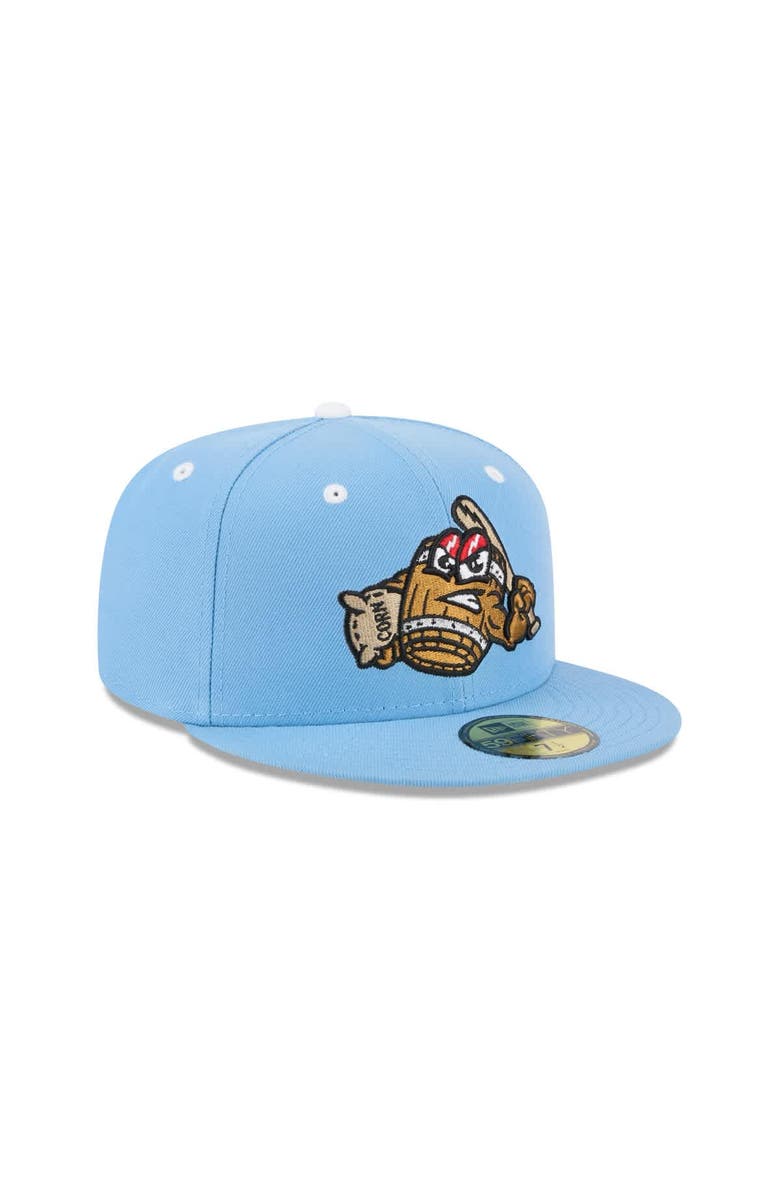 New Era Men's New Era Light Blue Louisville Bats Theme Nights 59FIFTY Fitted Hat, Alternate, color, Light Blue
