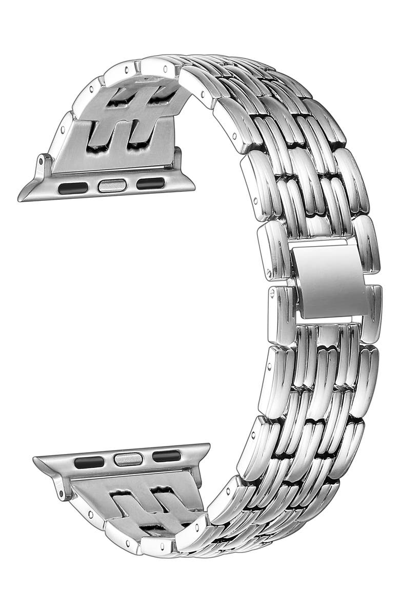 The Posh Tech Stainless Steel Apple Watch<sup>®</sup> Watchband, Alternate, color, Silver