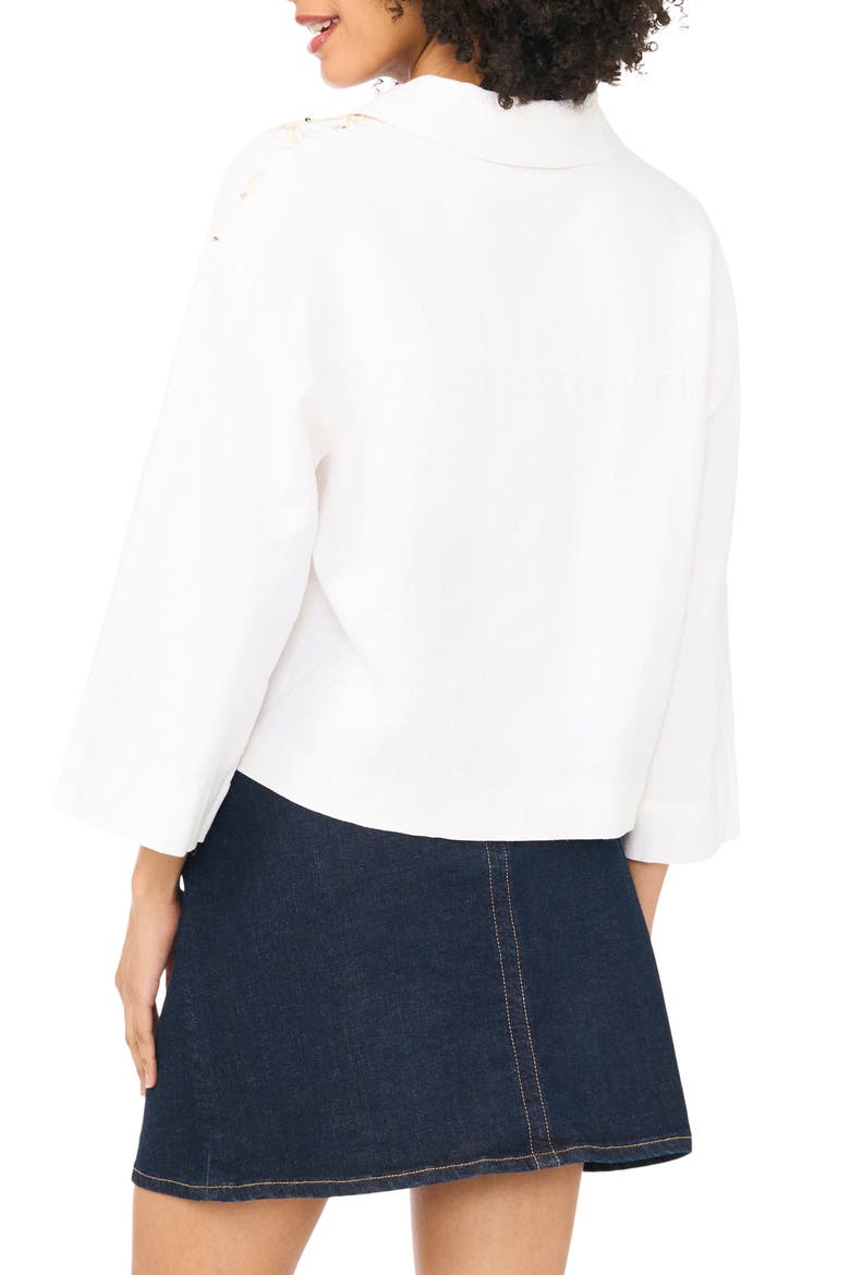 Sequin Embroidered Shirt, Alternate, color, NEW IVORY