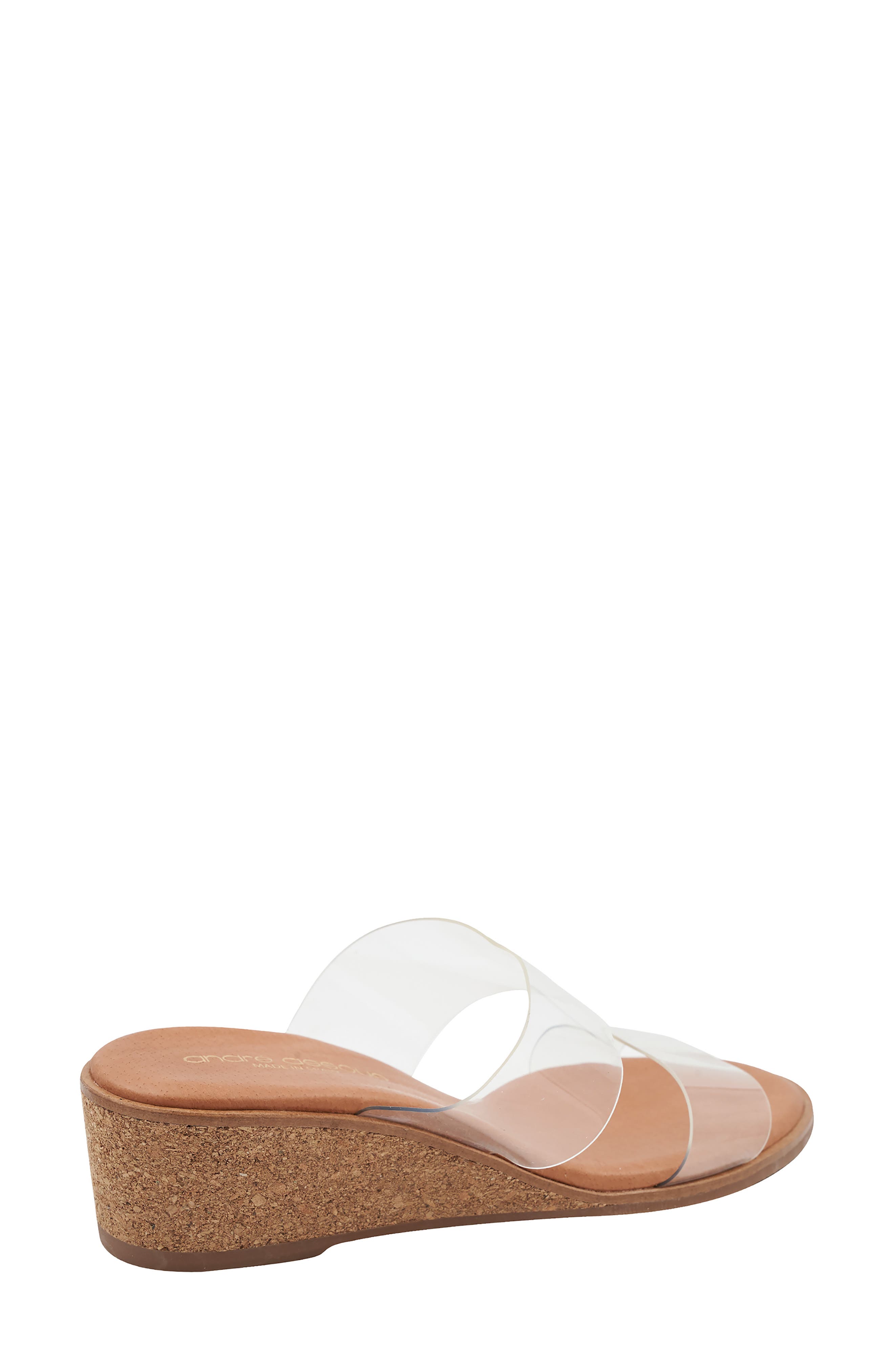 André Assous Gwenn Wedge Sandal, Alternate, color, Clear/ Clear