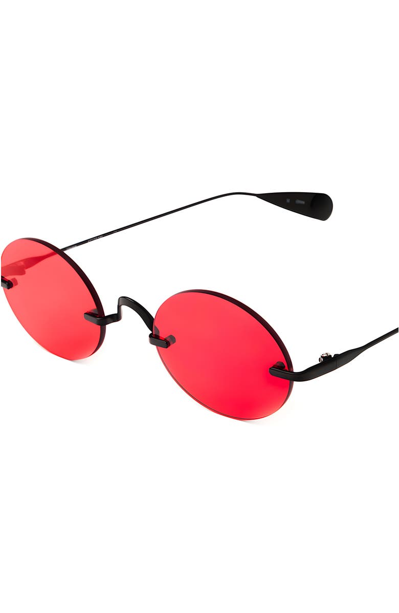 Lyndon Eyewear Havana Sunglasses, Alternate, color, Matte Black / Grey