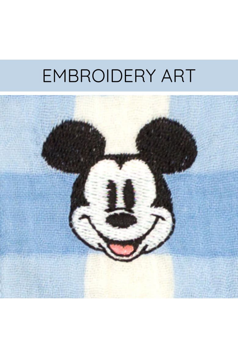 Mickey Mouse Baby Boys' Cotton Gauze Sleeveless Shorty Romper, Alternate, color, Light Blue Mickey