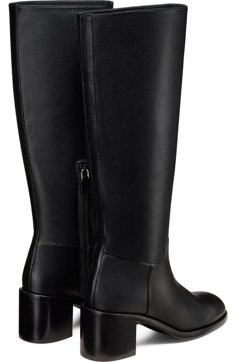 Stuart Weitzman Finn Knee High Leather Boot, Alternate, color, Black