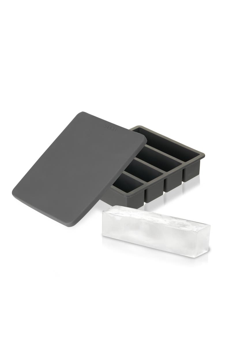 Glacier Highball Ice Cube Tray with Lid in Grey, Main, color, Grey