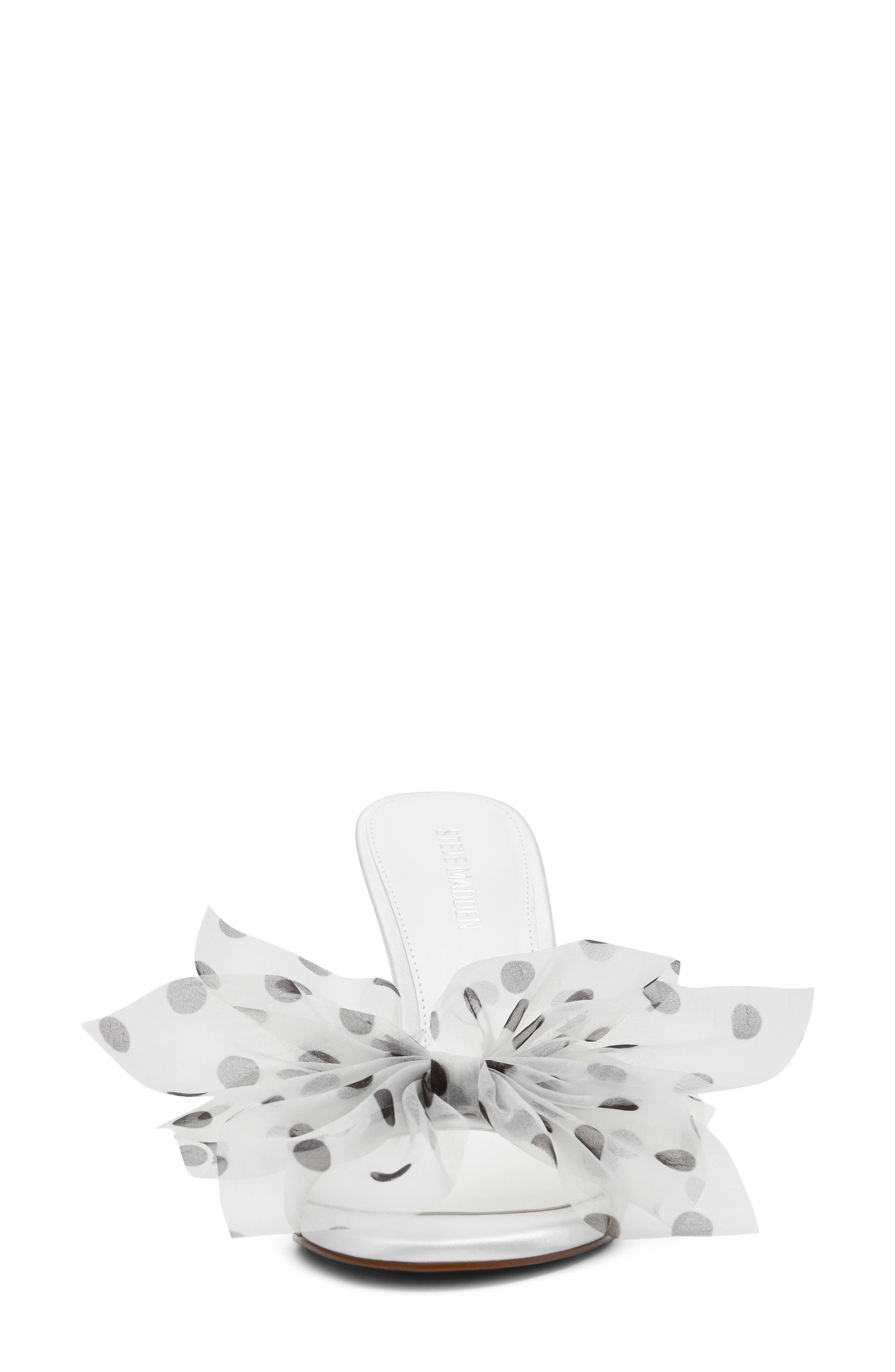 Steve Madden Davina Slide Sandal, Alternate, color, White Polka Dot