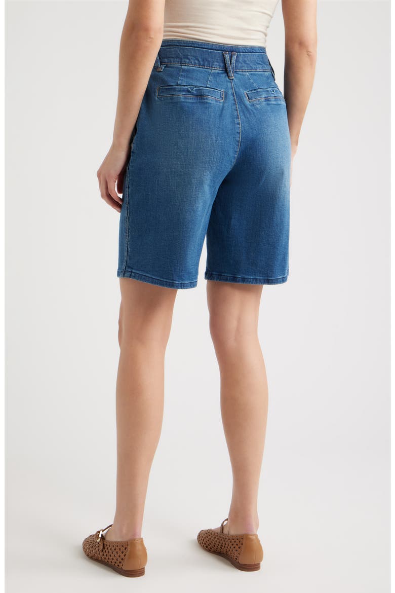 High Waist Relaxed Denim Shorts, Alternate, color, BLUE