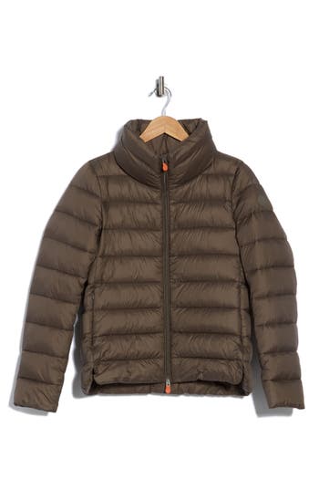 Save The Duck Eleanora Puffer Jacket In Brown