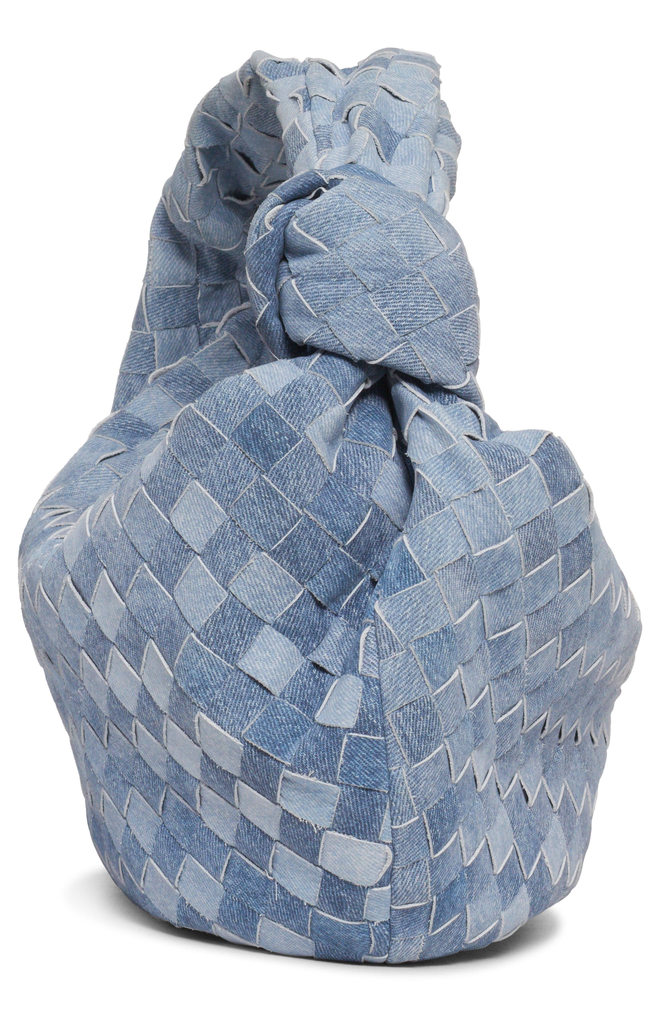 Bottega Veneta Teen Jodie Intrecciato Denim Print Leather Hobo, Alternate, color, 