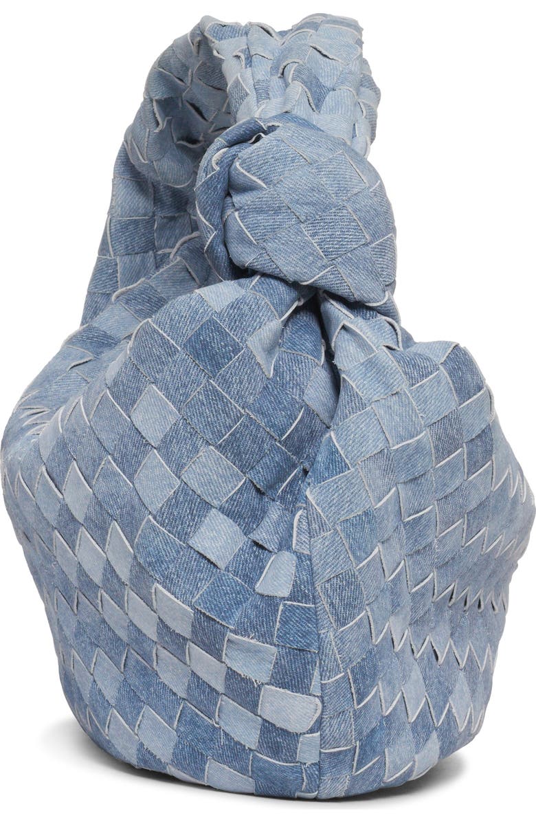 Bottega Veneta Teen Jodie Intrecciato Denim Print Leather Hobo, Alternate, color,