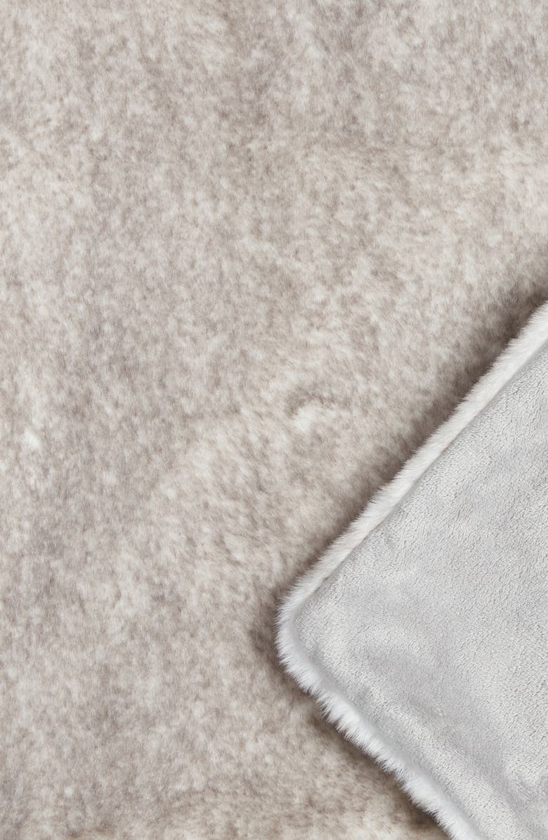 Nordstrom Frosted Faux Fur Oversize Throw Blanket, Alternate, color, 