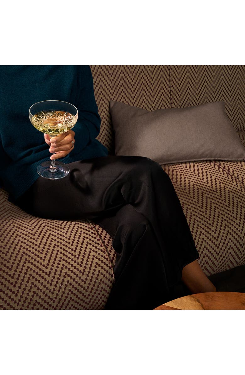 Waterford Lismore Essence Set of 2 Lead Crystal Champagne Saucers, Alternate, color, Clear