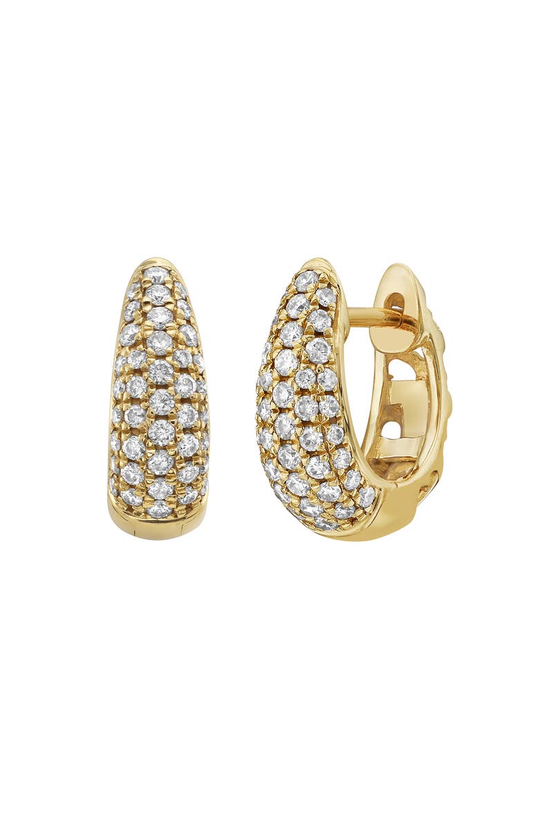 Lionheart 18K Gold Diamond Chunky Pavé Domed Earrings, Main, color, Gold