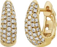 Lionheart 18K Gold Diamond Chunky Pavé Domed Earrings