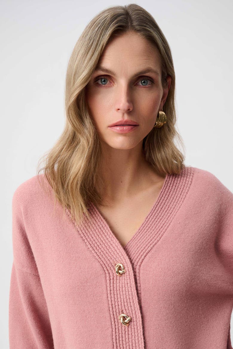 Brushed Knit V-Neck Boxy Cardigan, Alternate, color, Vintage Rose