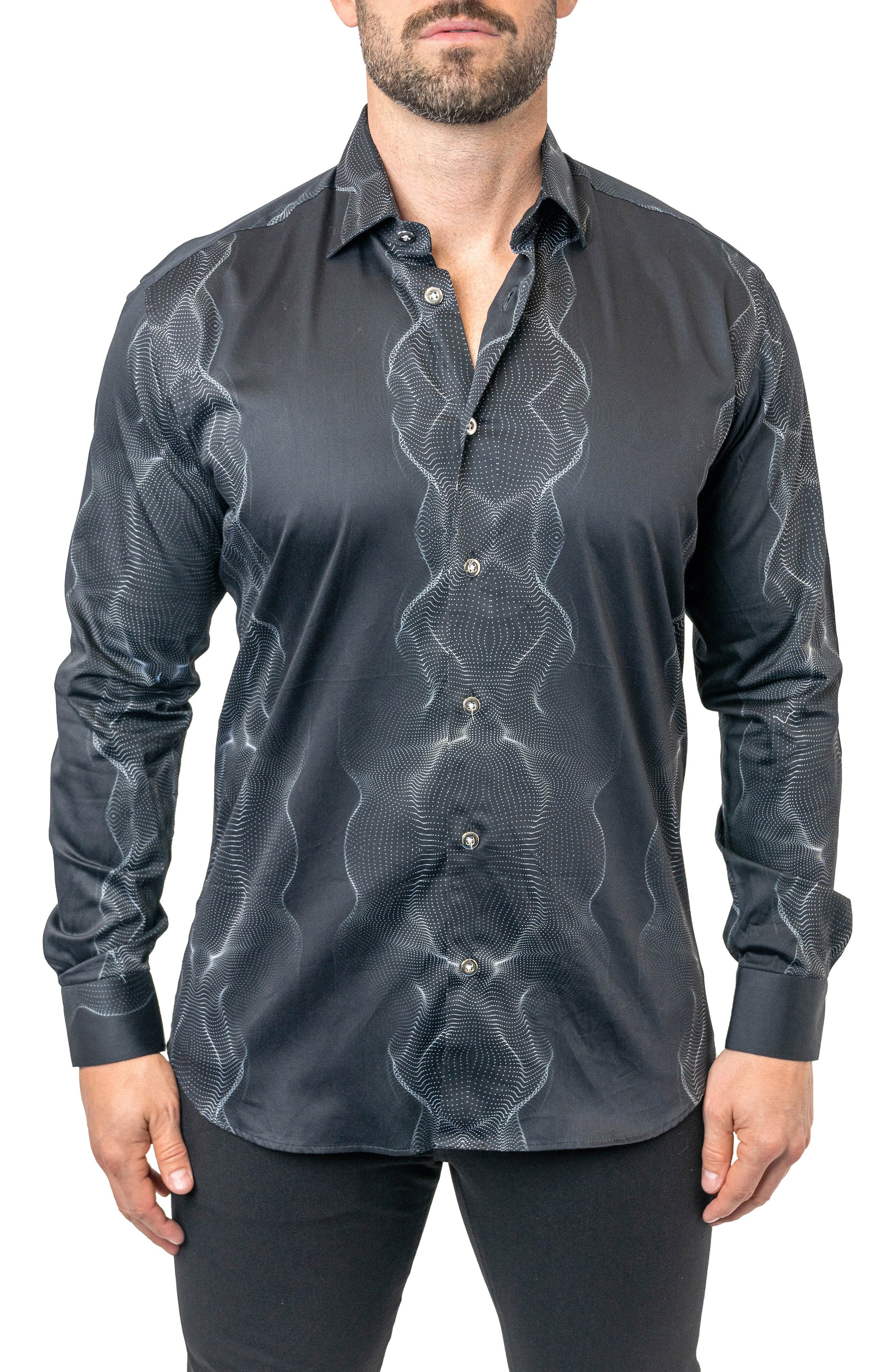Maceoo Fibonacci Frequency Egyptian Cotton Button-Up Shirt (Men ...