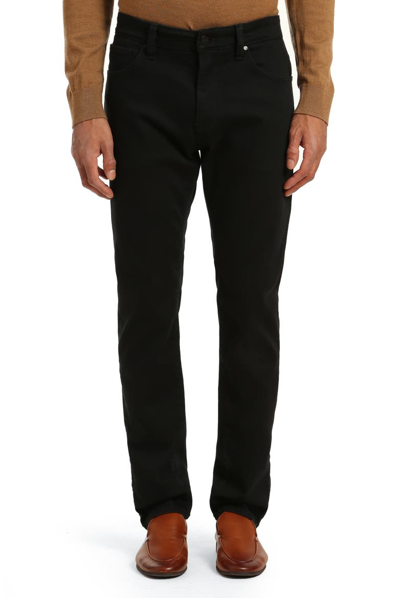 Courage Straight Leg Stretch Denim Jeans, Main, color, BLACK