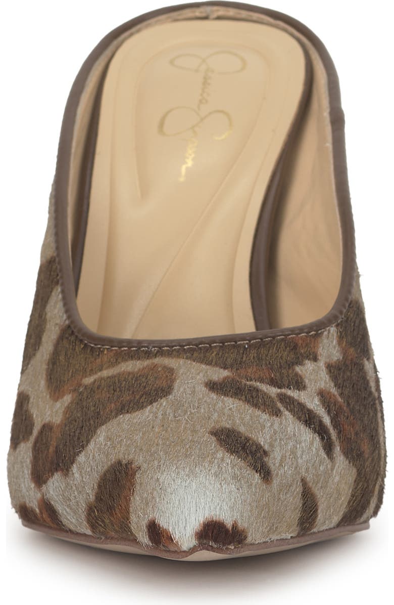 Jessica Simpson Wilix Genuine Calf Hair Pointed Toe Mule, Alternate, color, Beige/ Gold