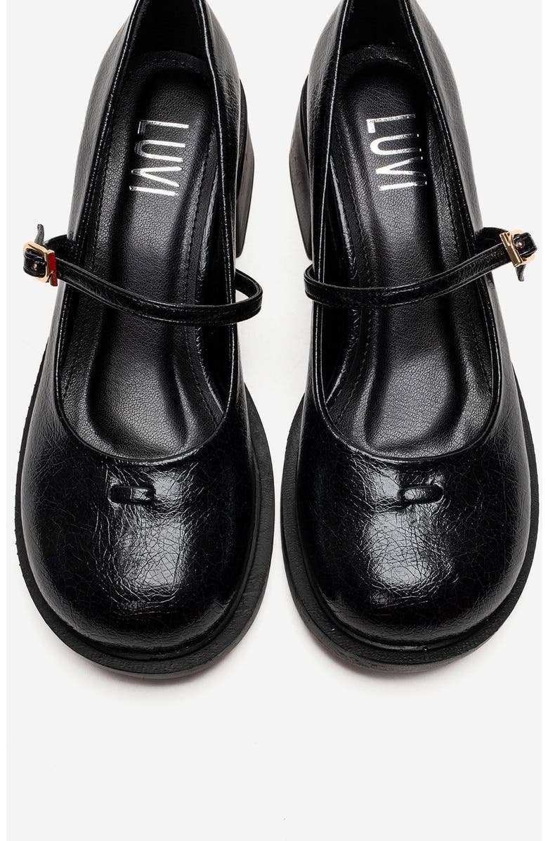 Prologue Shoes Luanda Block Heel Mary Jane Shoes, Alternate, color, Black