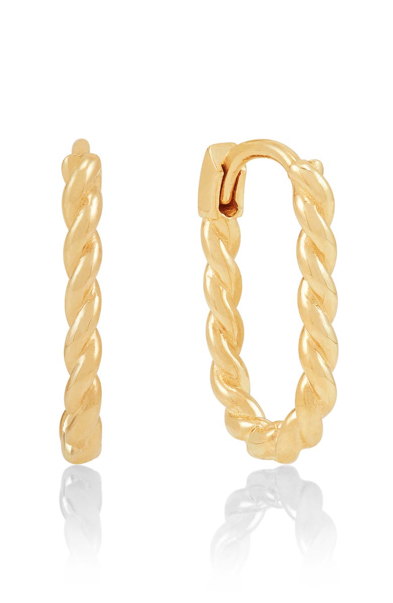 Frankie & Zoe Braided Hoop Earrings, Main, color, Yellow Gold