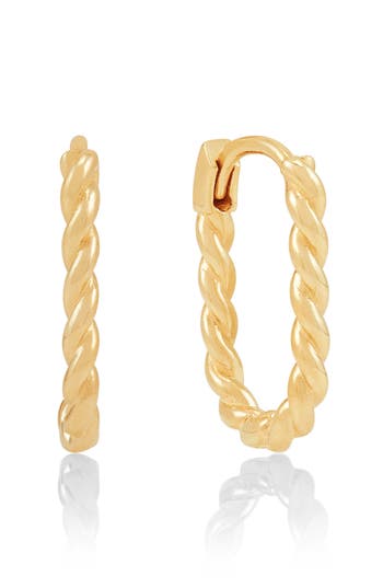 Frankie & Zoe Braided Hoop Earrings In Gold