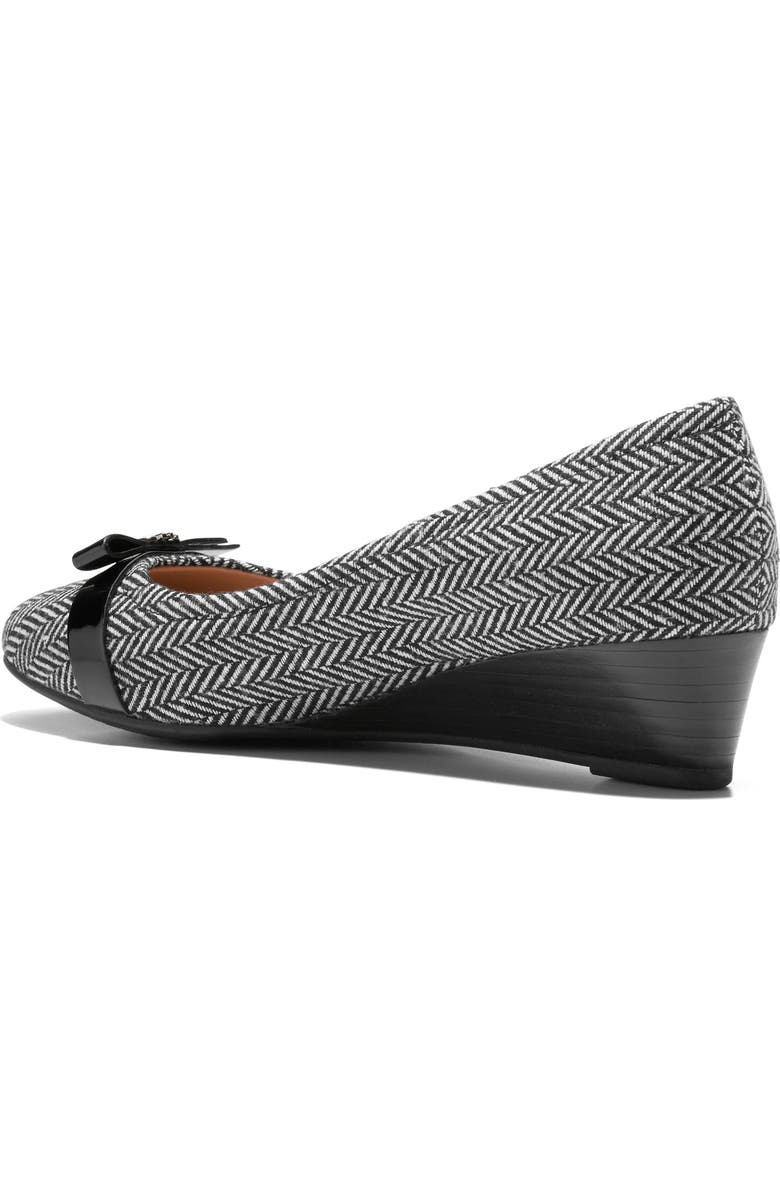 Cole Haan Malta Slip-On Wedge, Alternate, color, Herringbone Textile/ Black Pat