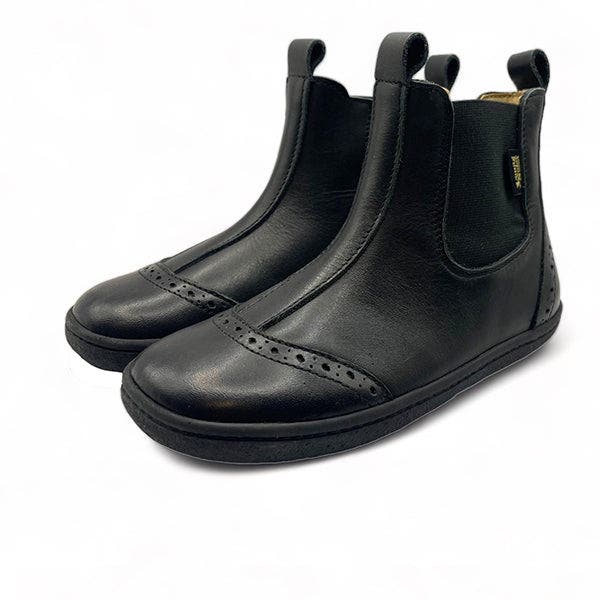 Young Soles Logan Barefoot Kids Chelsea  Boot, Main, color, Black
