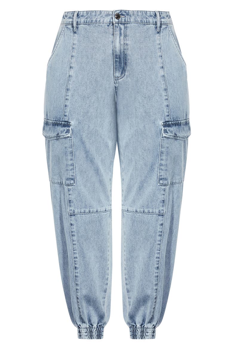 Cargo Ankle Jeans, Alternate, color, LIGHT DENIM
