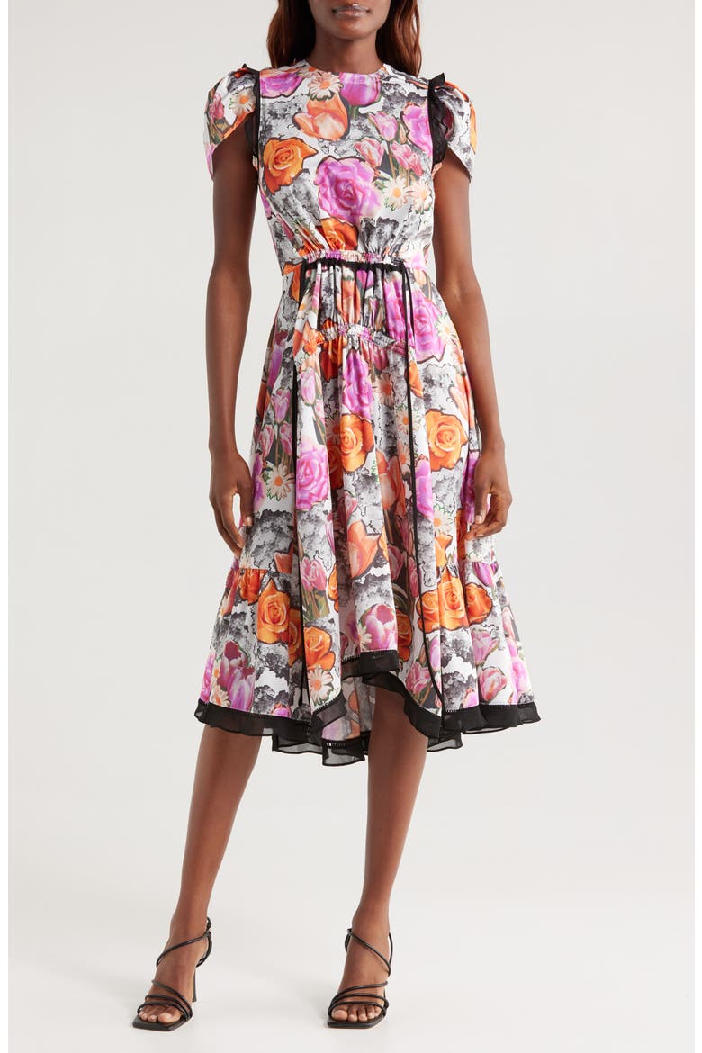 Floral Collage Dress, Alternate, color, ROSE MULTI