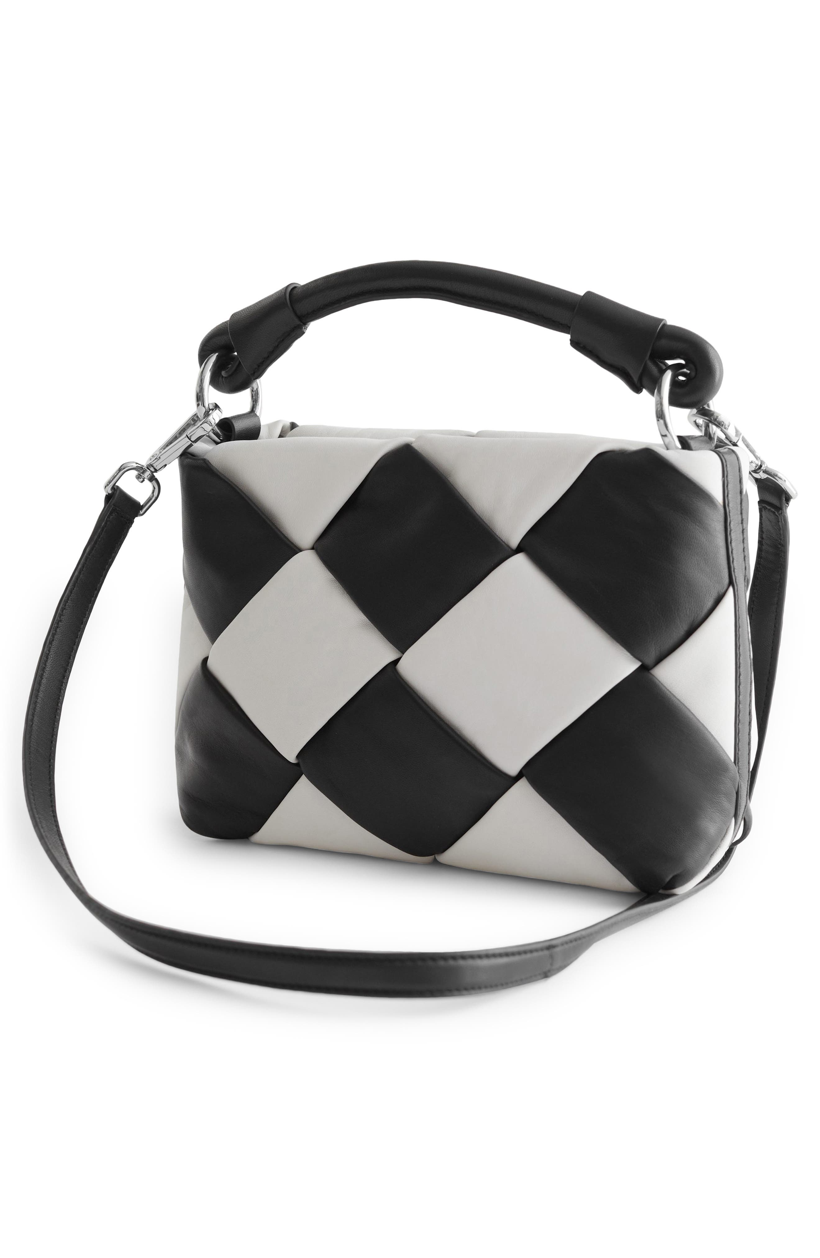 & Other Stories Two-Tone Braided Leather Crossbody Bag, Alternate, color, 