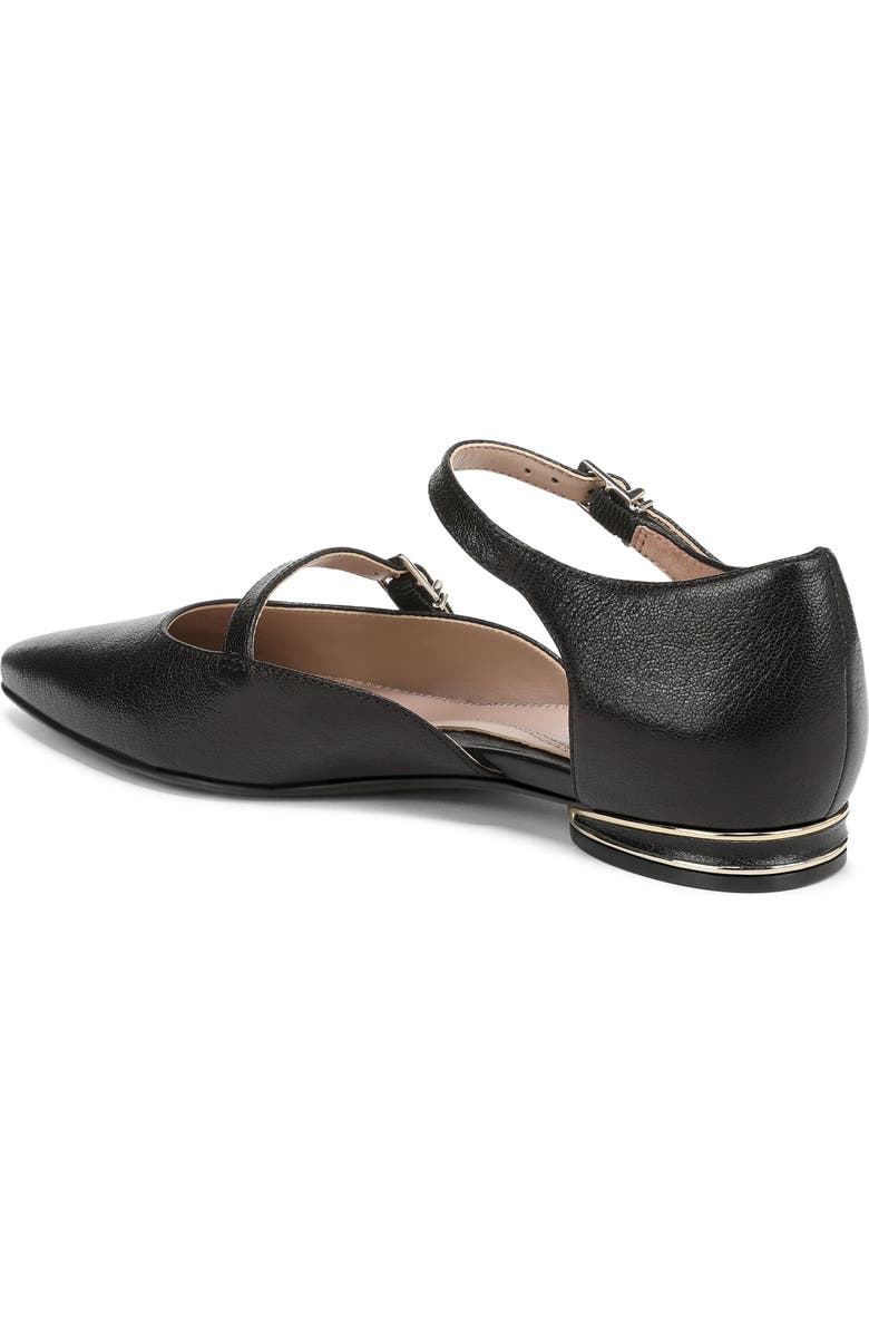 Naturalizer Harmony Ankle Strap Pointed Toe Flat, Alternate, color, Black