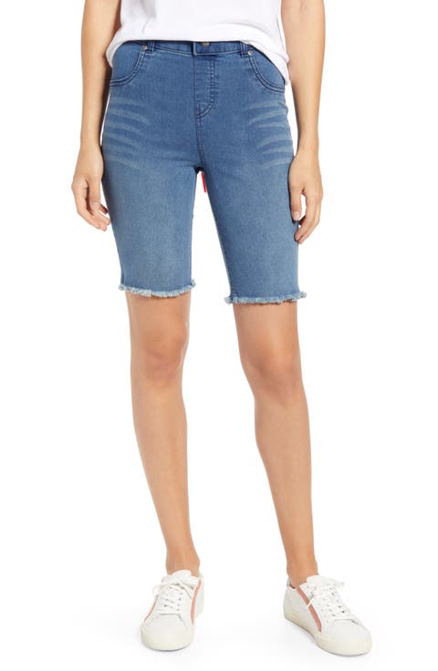 High Waist Bermuda Denim Shorts