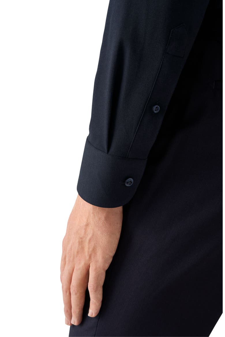 Slim Fit Solid Navy 4Flex Stretch Jersey Dress Shirt, Alternate, color, NAVY