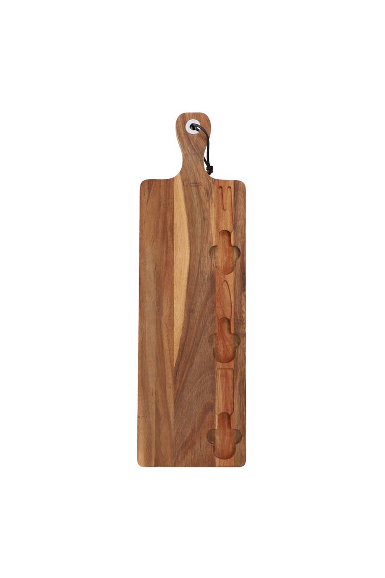 4 Piece Acacia Wood Charcuterie Board W/ Cheese Knives, Alternate, color, Brown
