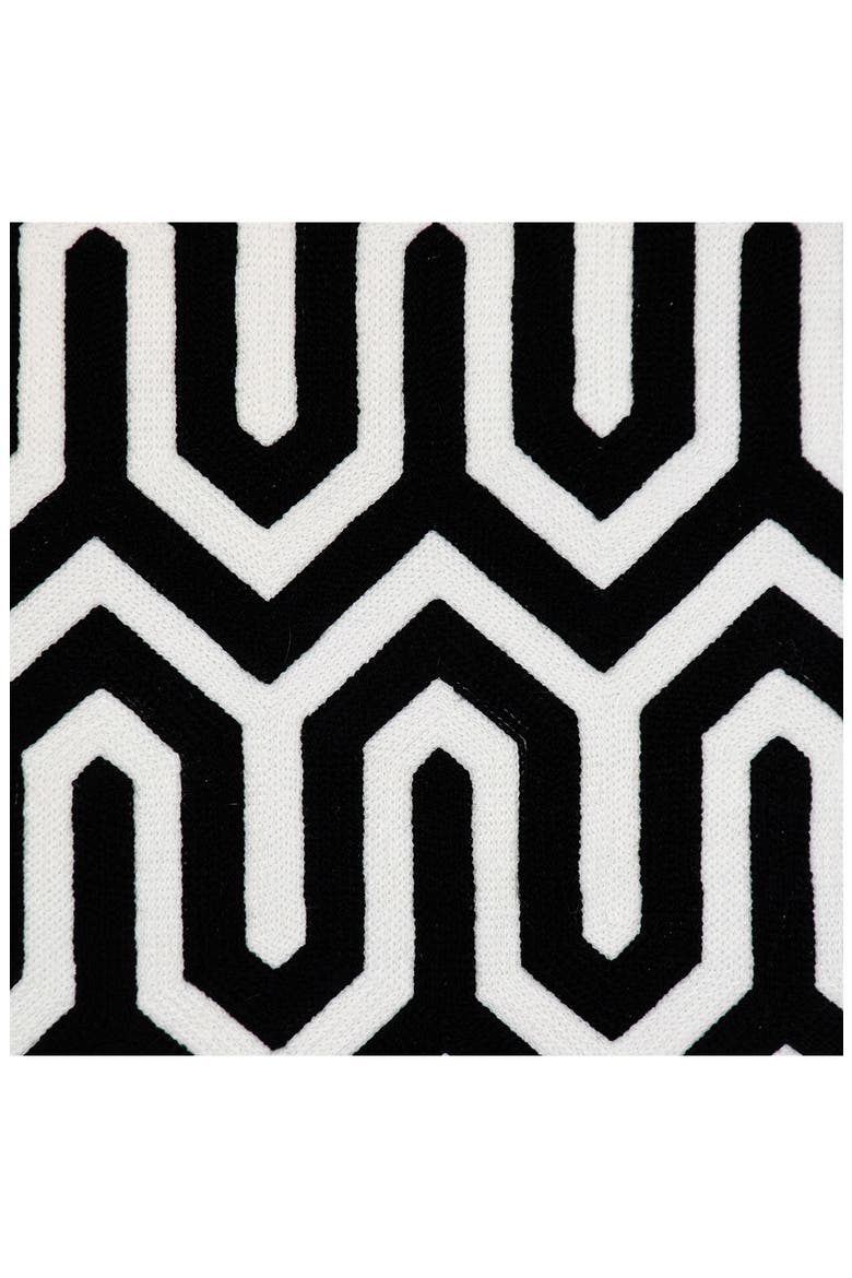 Machu Throw Pillow, Alternate, color, BLACK